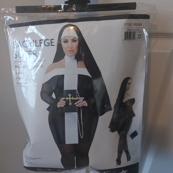 Sexy Nun Halloween Costume - Picture 2 of 2